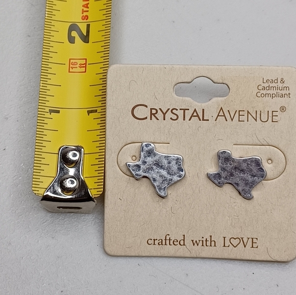 NWT Texas State Silvertone Western Boho Stud Earrings - Picture 4 of 5